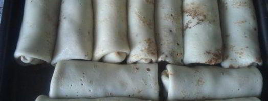 блинный торт, блины с мясом, сладкие блины. Шаг 6