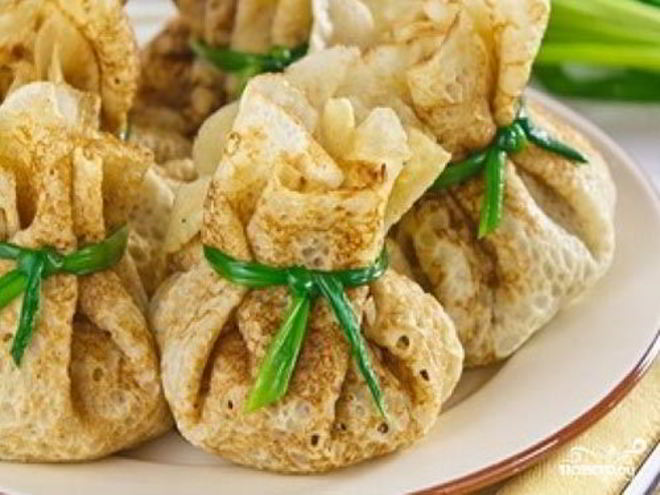 Рецепт блинных мешочков