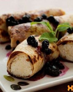 Блины, фаршированные творогом,