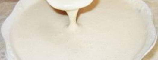 блины на кефире с кипятком. Шаг 3