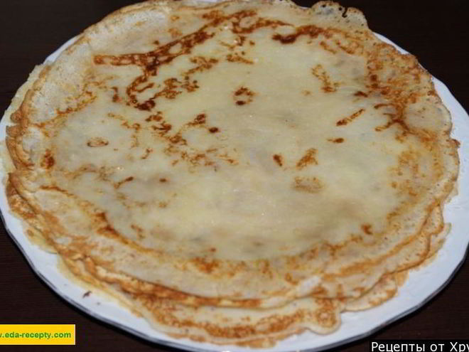 Рецепт блинов на молоке без яиц