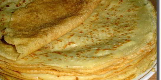 Блины на молоке и кефире тонкие ажурные