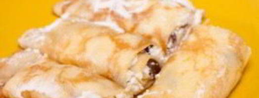 блины на молоке с творогом. Шаг 7