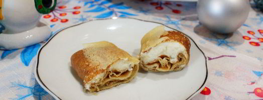 блины на простокваше с творогом. Шаг 12