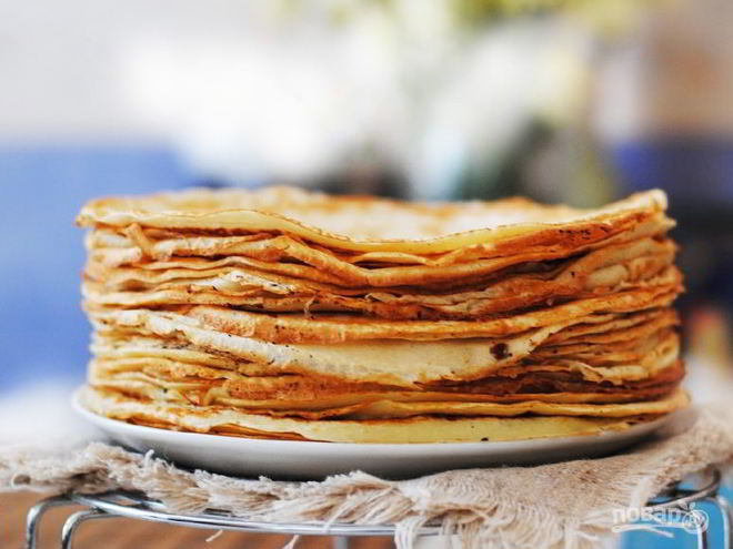 Рецепт блинов на воде