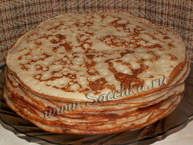 Рецепт блинов ночных