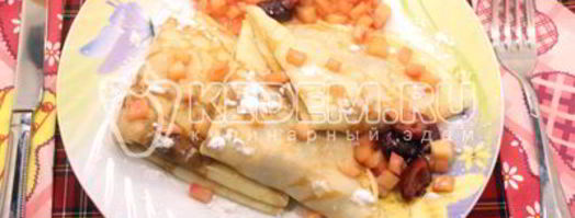 блины с фруктовой начинкой. Шаг 8