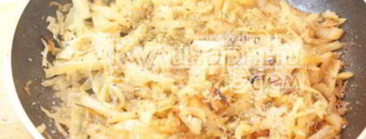 блины с капустой и грибами. Шаг 2