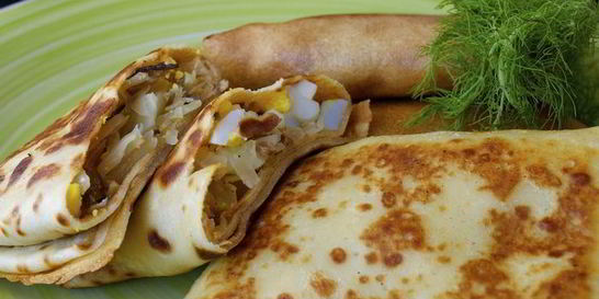 Блины с капустой