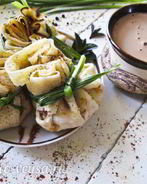 Блины с колбасой и яйцом