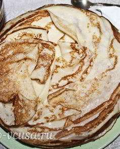 Блины с крахмалом на молоке