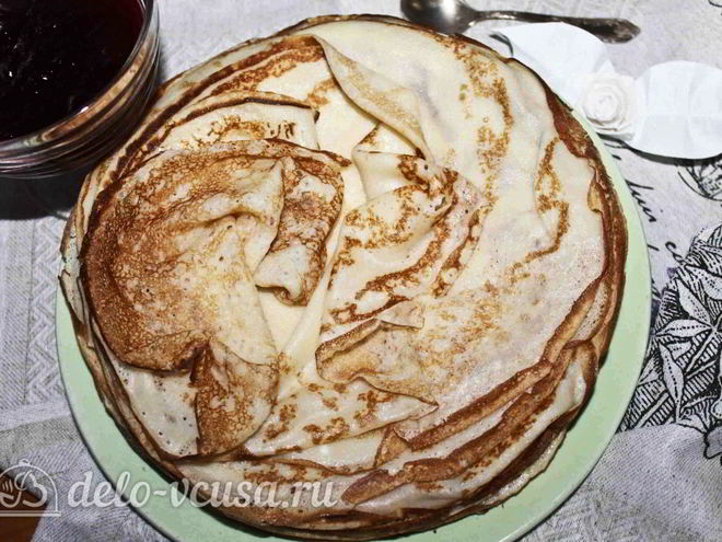 Рецепт блинов с крахмалом на молоке