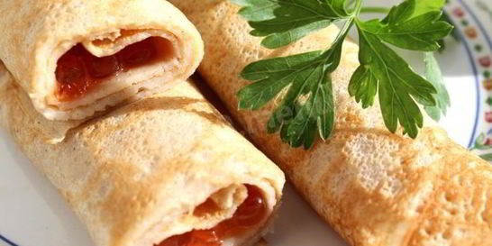 Блины с красной икрой