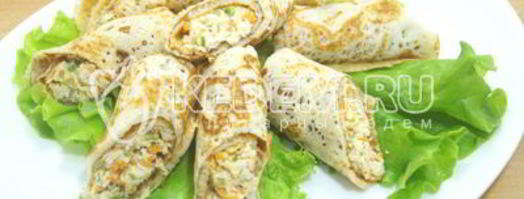 блины с курицей и морковью по-корейски. Шаг 10