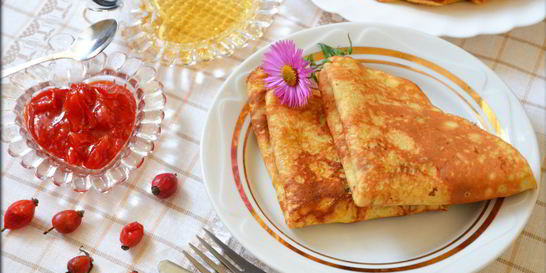 Блины с морковью