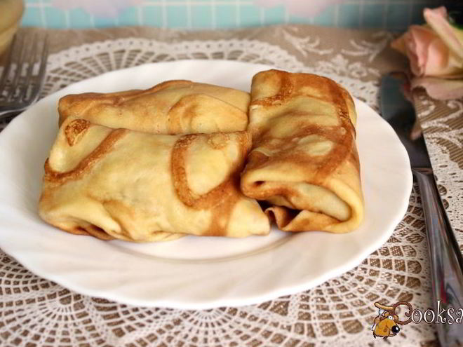 Рецепт блинов с мясом по-домашнему