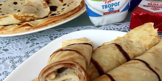 Блины с ореховой начинкой