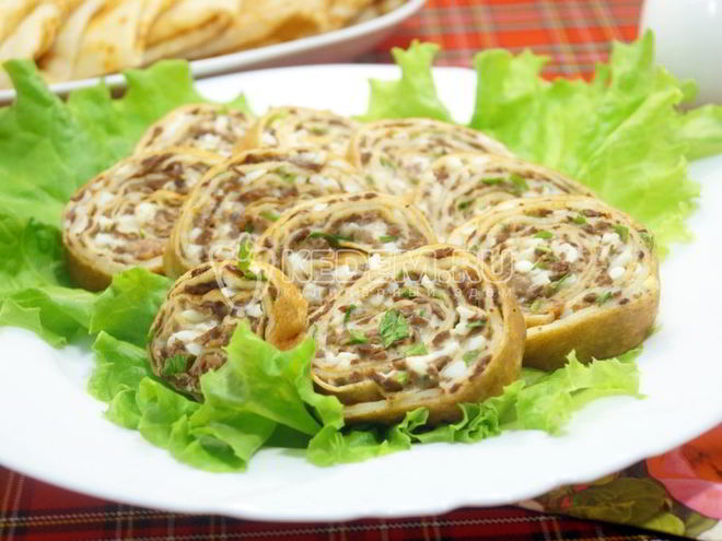 Рецепт блинов с печенью и яйцом