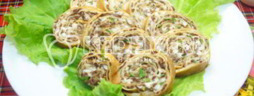 блины с печенью и яйцом. Шаг 8