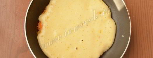 блины с припеком из яблок и моркови. Шаг 12