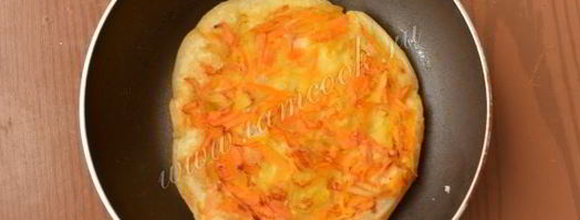 блины с припеком из яблок и моркови. Шаг 13