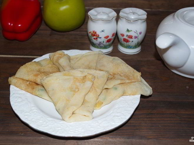 Рецепт блинов с припеком