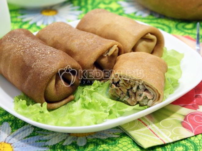 Рецепт блинов с рыбой