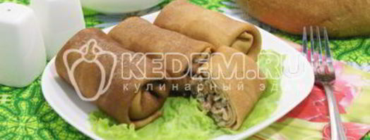 блины с рыбой. Шаг 12