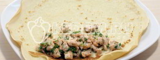 блины с рыбой. Шаг 8