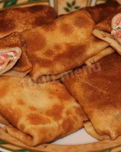 Блины с семгой и сыром