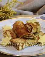 Блины с сыром и зеленью