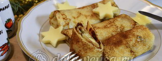 блины с сыром и зеленью. Шаг 17