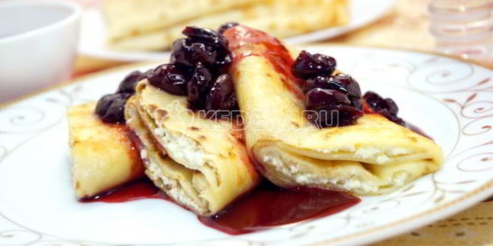 Блины с творогом