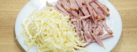 блины с ветчиной и сыром. Шаг 6