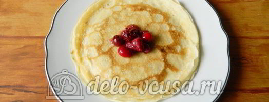 блины с ягодами. Шаг 11