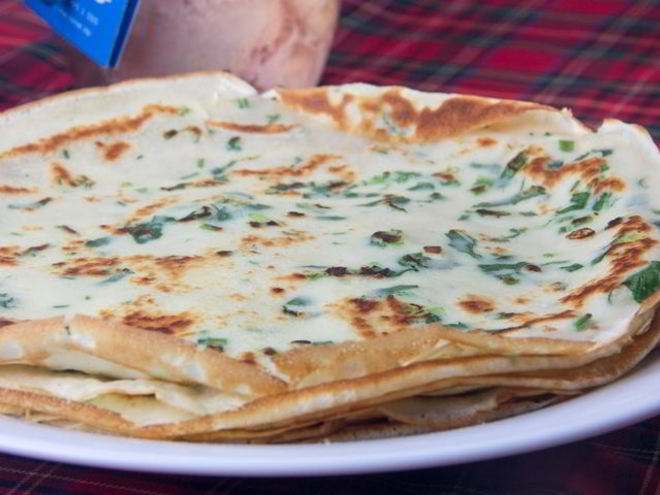 Рецепт блинов с зеленью