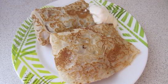 Блины со свининой