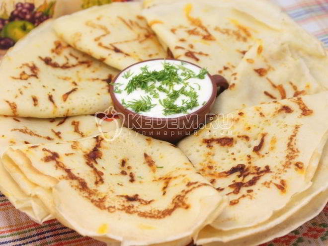 Рецепт блинов сырных