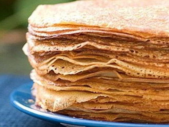 Рецепт блинов тонких на кипятке и молоке