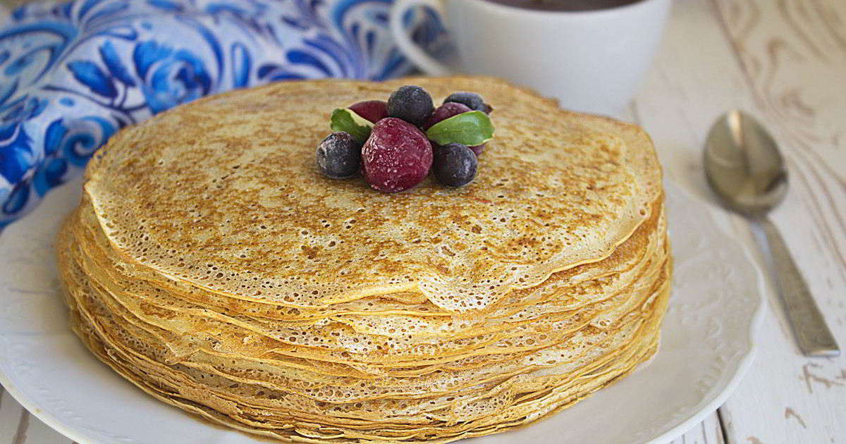 Выбирай и готовь блины на воде — всегда вкусно!