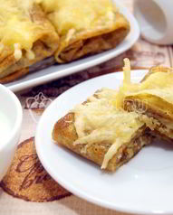 Блины с курицей