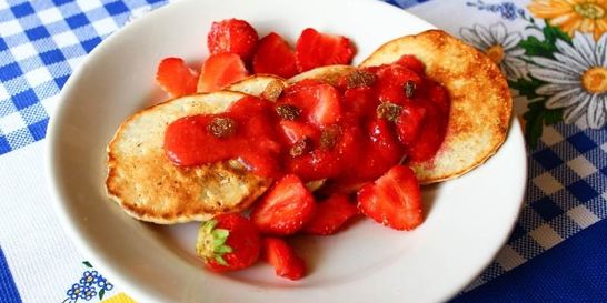 Диетические панкейки овсяные на молоке