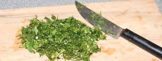 голландские блинчики с сыром и зеленью. Шаг 2