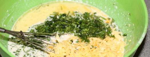 голландские блинчики с сыром и зеленью. Шаг 5
