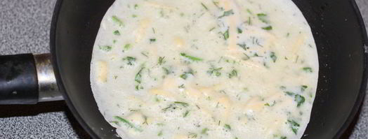 голландские блинчики с сыром и зеленью. Шаг 6