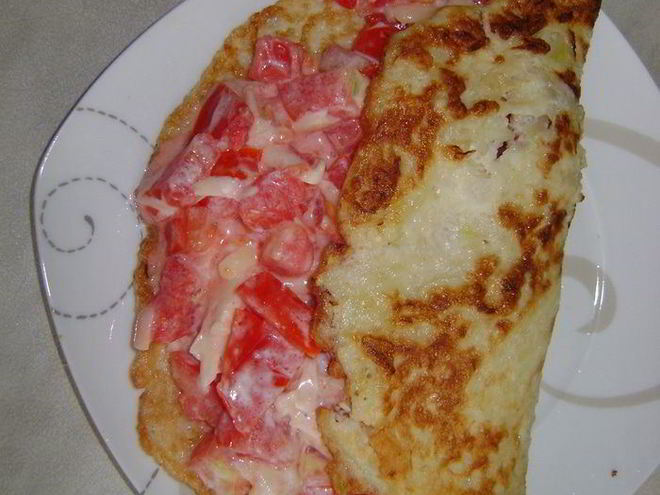 Рецепт кабачкового блинчика с начинкой