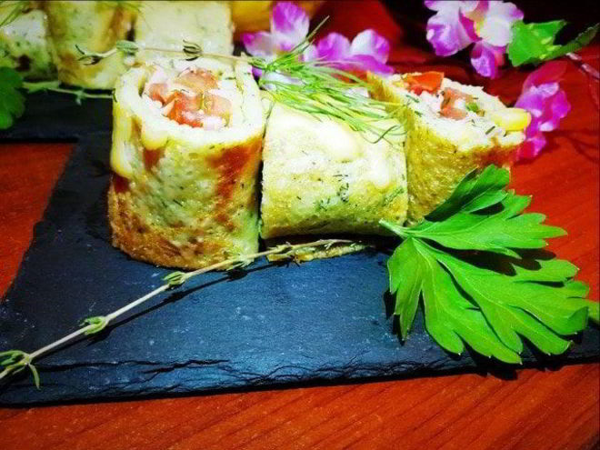 Рецепт кабачковых блинчиков с начинкой