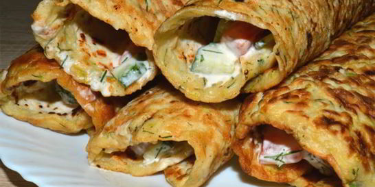 Кабачковые блины с начинкой