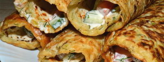 кабачковые блины с начинкой. Шаг 6