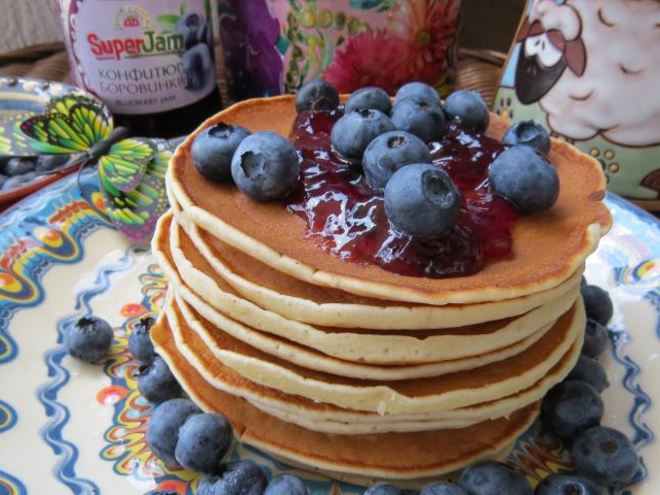 Рецепт панкейков с голубикой